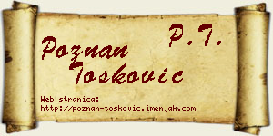 Poznan Tošković vizit kartica